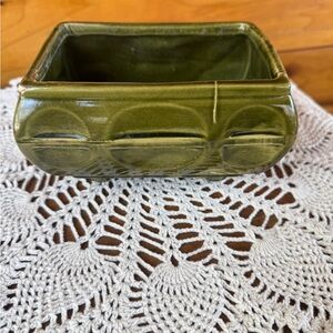 Olive Green Ceramic Planter